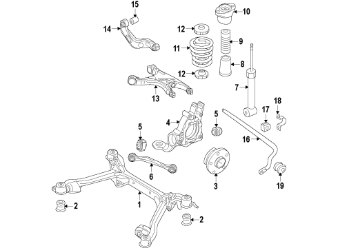 2011 Audi A4 Lower Control Arm - Rear Diagram