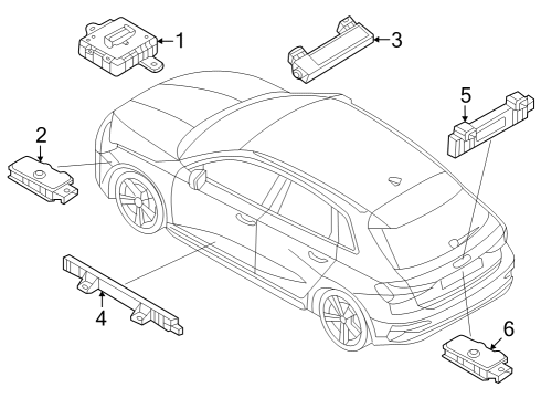 2022 Audi RS3 TRANSMITTE Diagram for 8Y0-959-754-DD-TKE