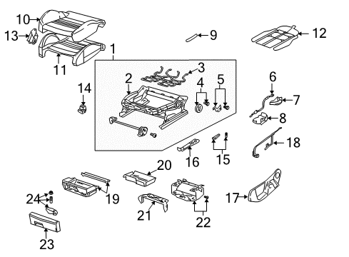 2007 Audi A4 Front Seat Components Diagram 4