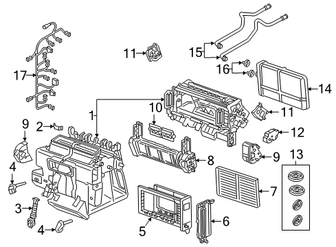 2019 Audi A6 Quattro A/C & Heater Control Units Diagram
