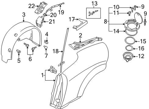 2005 Audi TT Quattro Fuel Door Diagram 2
