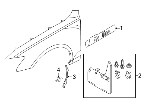 2025 Audi A6 Quattro Exterior Trim - Fender Diagram