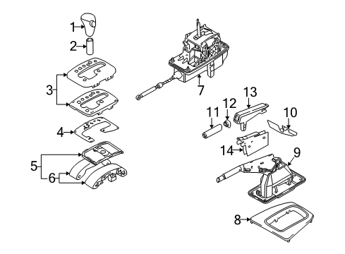 2004 Audi A4 Console Diagram 4