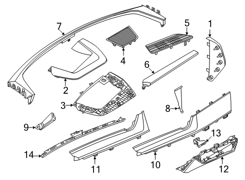 2025 Audi SQ6 e-tron Instrument Panel Components