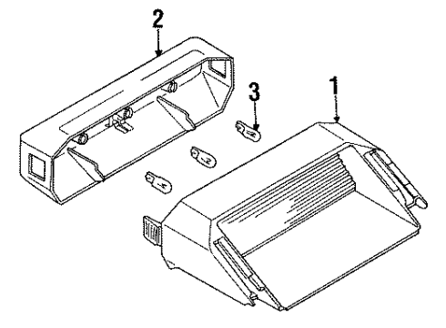 1987 Audi 5000 Quattro High Mount Lamps Diagram