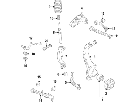2015 Audi RS5 Spring Diagram for 8K0-411-105-CP