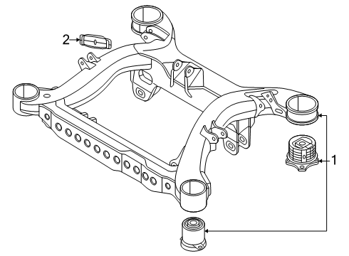 2025 Audi SQ6 e-tron Suspension Mounting - Rear