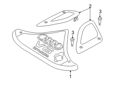 2000 Audi A4 Engine Appearance Cover Diagram 2