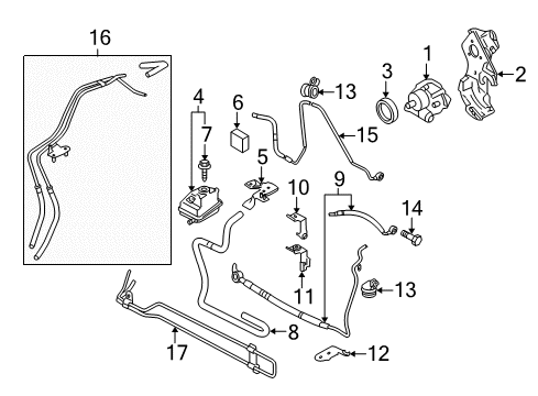 2005 Audi TT Quattro P/S Pump & Hoses Diagram 3