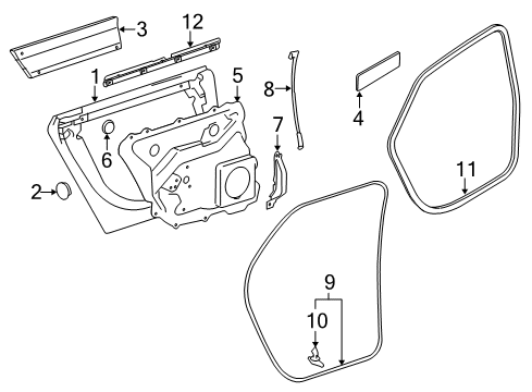 2010 Audi A8 Quattro Door & Components Diagram