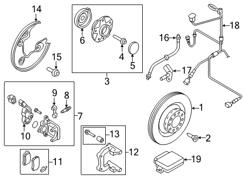 2012 Audi A4 Brake Components Diagram 3