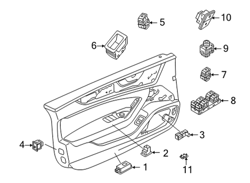 2024 Audi e-tron GT Led Lamp Diagram for 4J3-947-355-A