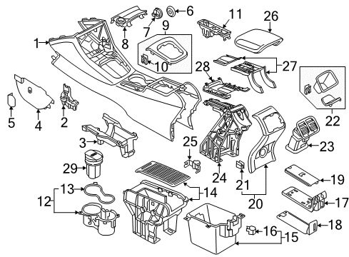 2015 Audi Q3 Center Console Diagram