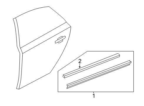 2015 Audi A7 Quattro Exterior Trim - Rear Door