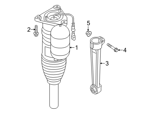 2022 Audi A8 Quattro Shocks & Components Diagram 2