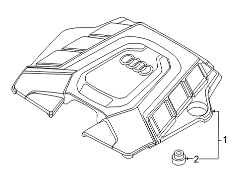 2024 Audi SQ8 Engine Appearance Cover Diagram