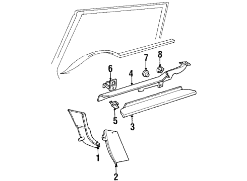 1996 Audi Cabriolet Interior Trim - Pillars
