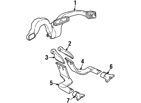 1996 Audi Cabriolet Ducts