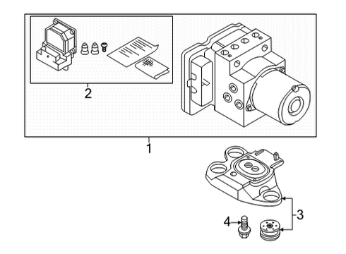 2024 Audi RS5 ABS Components Diagram