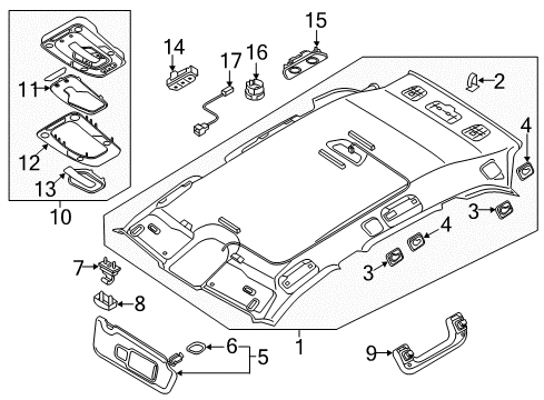 2024 Audi Q5 Sportback Interior Trim - Roof