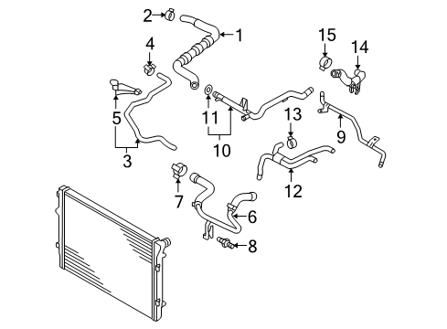 2012 Audi A3 Hose & Tube Assembly Stud Diagram for N-910-448-01