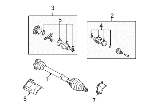 2005 Audi S4 Drive Axles - Front Diagram 2