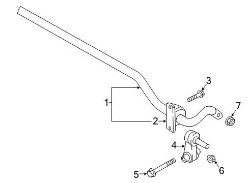 2016 Audi TTS Quattro Stabilizer Bar & Components Diagram 3