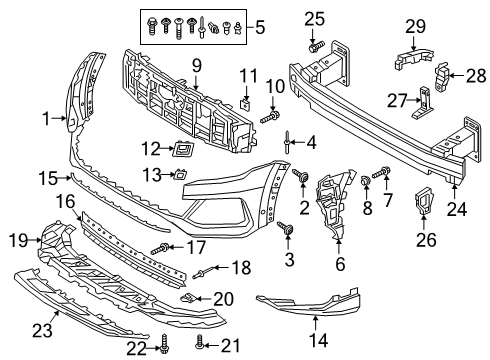 2023 Audi Q8 Bumper & Components - Front Diagram 2