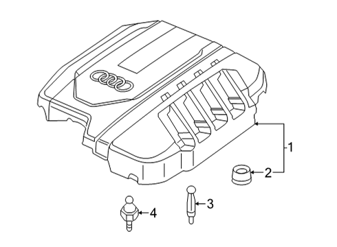 2024 Audi A5 Quattro Engine Appearance Cover Diagram 2