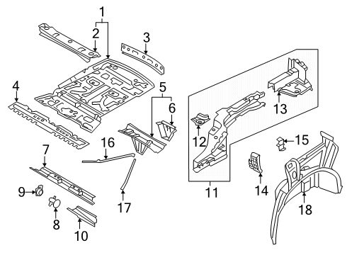 2025 Audi Q7 Rear Floor & Rails