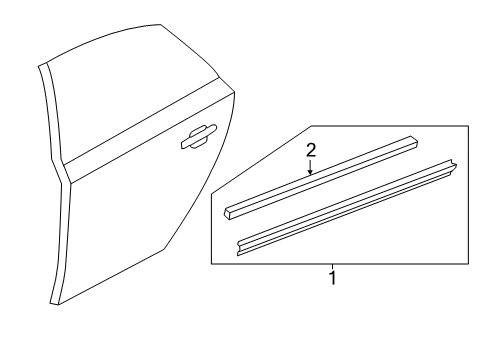 2016 Audi RS7 Exterior Trim - Rear Door Diagram
