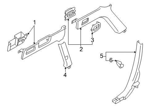 2004 Audi Allroad Quattro Interior Trim - Quarter Panels