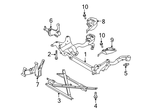 2009 Audi S5 Suspension Mounting - Front Diagram