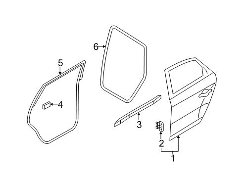 2015 Audi SQ5 Door & Components Diagram 2