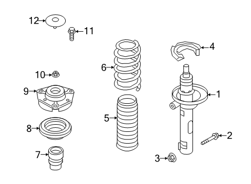 2024 Audi Q3 Struts & Components Diagram