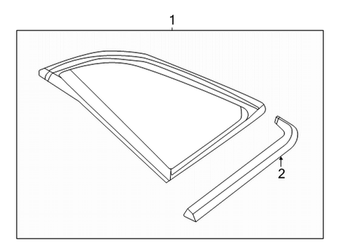 2024 Audi A3 Quattro Glass & Hardware - Quarter Panel