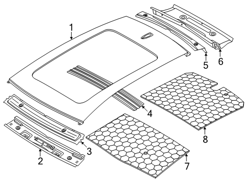 2025 Audi Q6 e-tron Roof & Components Diagram 2