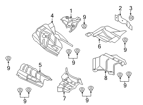 2013 Audi RS5 Resonator Shield Diagram for 8F0-804-172