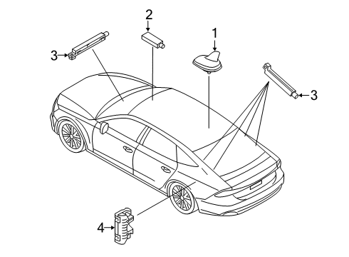 2024 Audi S7 Sportback Antenna & Radio Diagram