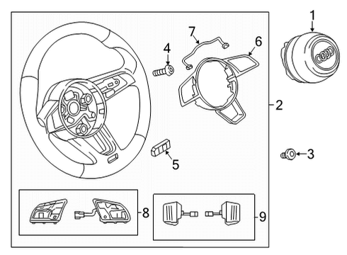 2021 Audi S5 Steering Wheel & Trim Diagram 3