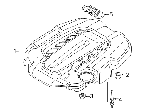 2018 Audi S7 Engine Appearance Cover Diagram