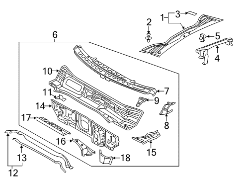 2021 Audi TT Quattro Cowl Diagram