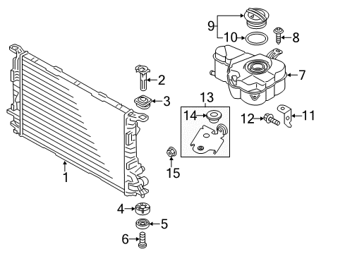 2014 Audi S8 Radiator & Components Diagram 2