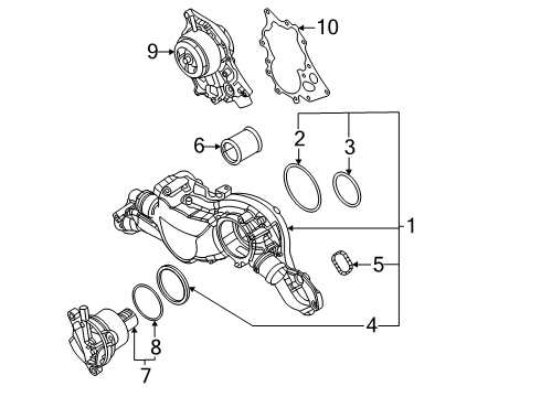 2025 Audi SQ7 Water Pump Diagram