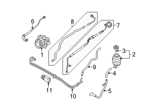 2005 Audi A6 Quattro P/S Pump & Hoses Diagram 3