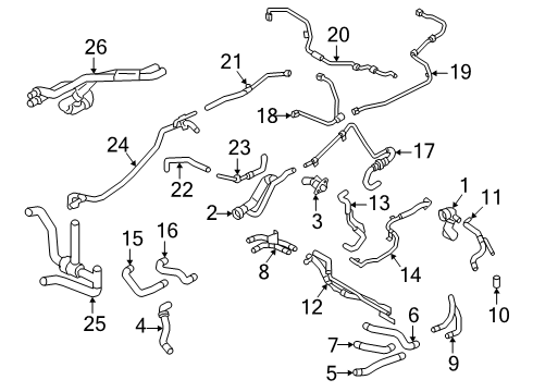 2018 Audi RS5 Hoses, Lines & Pipes Diagram