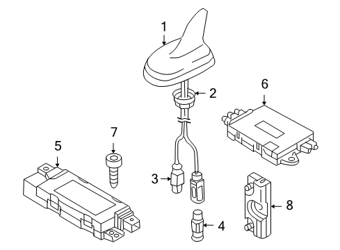2011 Audi TT Quattro Antenna & Radio Diagram 2