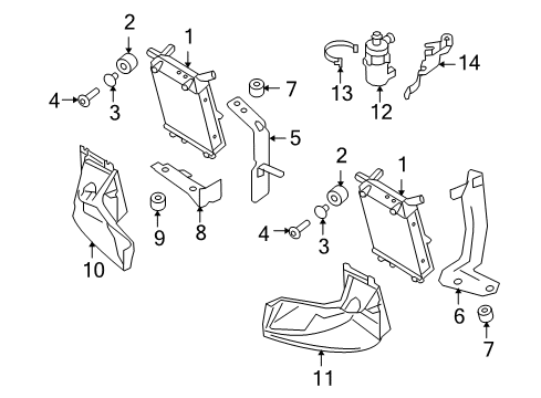 2008 Audi RS4 Mount Bracket Diagram for 8E0-121-263-A