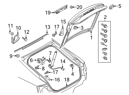 2019 Audi S5 Sportback Lift Gate Diagram