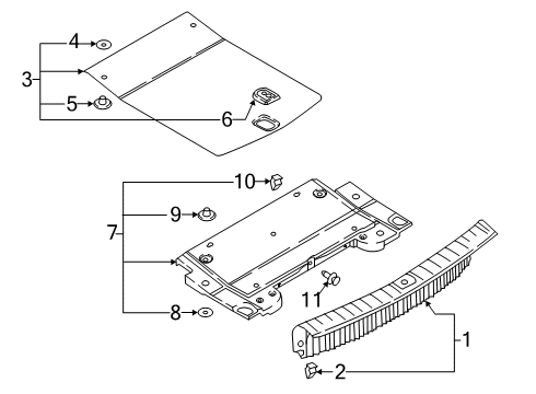 2024 Audi A5 Quattro Interior Trim - Rear Body Diagram 3